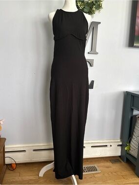 Classic Black Halter Maxi Dress - Sleek Everyday Style